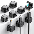 9 Pack Magnetic Cable Clips [Cable Smooth Adjustable] Cord Holder, Under Desk Cable Management, JOYROOM Adhesive Wire Holder Keeper Organizer for