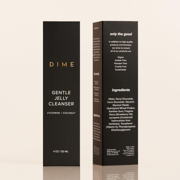 DIME Beauty Gentle Jelly Cleanser, Hydrating Facial Cleanser and Makeup Remover with Vitamin E, Sensitive Skin Face Wash, 4 Oz / 120 Ml