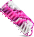 Silicone Body Scrubber, 2 in 1 Body Brush & Hair Scalp Brush for Shower and Bath, Easy Clean, Lathers Well, Stimulating Blood Circulation More