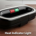 OVENTE Electric Sandwich Maker with Non-Stick Plates, Indicator Lights, Cool Touch Handle, Easy to Clean and Store, Perfect for Cooking Breakfast,