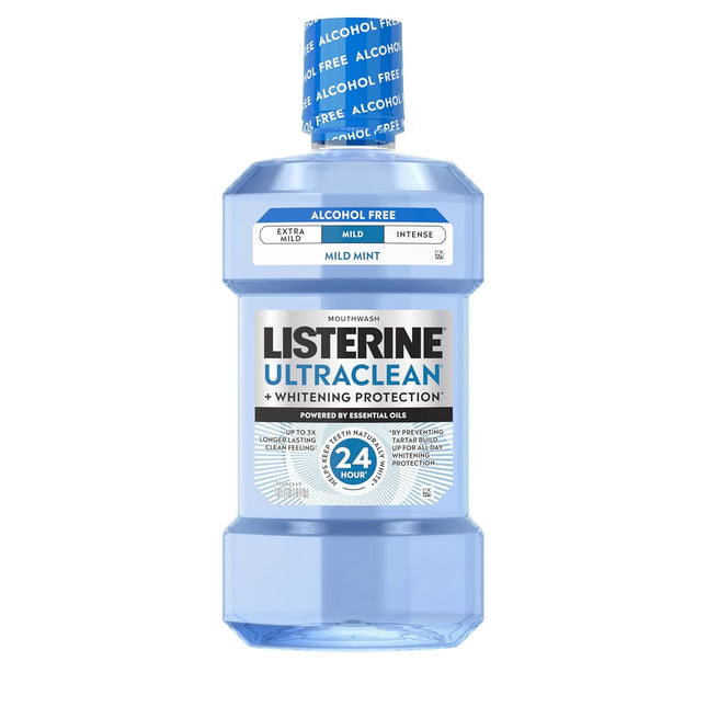 Listerine Ultraclean Alcohol Free Tartar Control Mouthwash, Oral Rinse to Help F