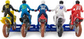 Supercross, Authentic 5-Pack of 1:24 Scale Die-Cast Motorcycles with Rider Figure, Toy Moto Bike for Kids and Collectors Ages 3 and up