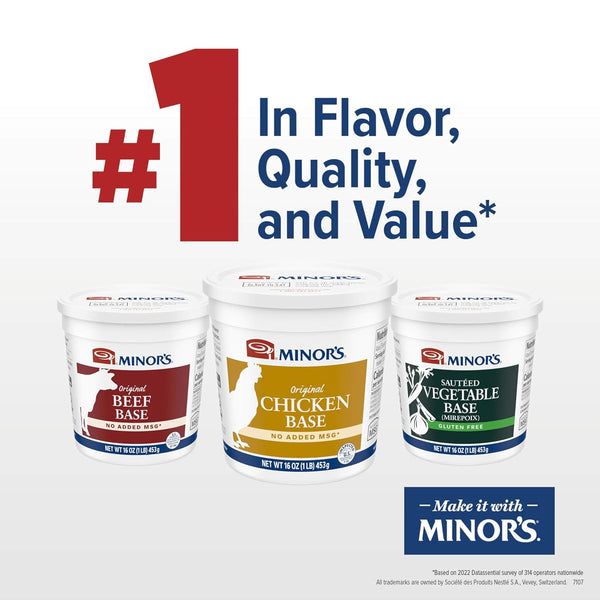 Minor's Chicken Base, Great for Soup Broth, Gravy, and Sauces, No Added MSG, 16 oz Tub Chicken Base 16 Ounce (Pack of 1)