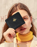 Bistup Credit Card Holder Wallet for Women Cute Leather Ladies Teen Girls Female Cardholder Wallets Accordion Purse Small Medium Aesthetic Print