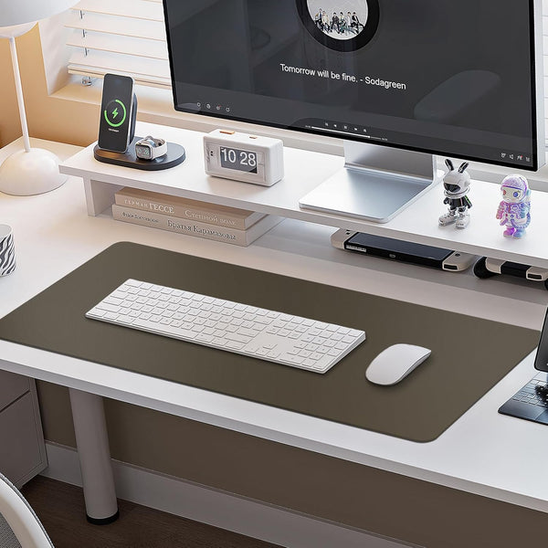 Ã¢ÂÂBoutilon Leather Desk Pad 30" X14",Non-Slip Mouse Pad,Office Desk Mat,Waterprooft PU Leather Desk Blotter,Desk Pad Protector,Desk Writing