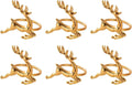 Juvale Heavy-Duty Gold Reindeer Napkin Rings - Reindeer Napkin Holder for Table Setting - Compatible with Gold & Vinyl Placemats - Table Decor
