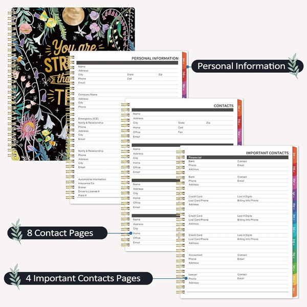 2027-2029 Monthly Planner - 3 Year Calendar 2027-2029 black