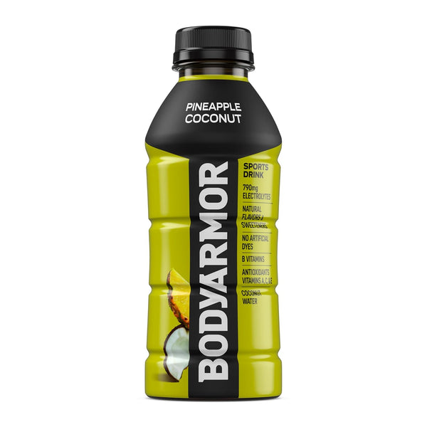 BODYARMOR Sports Drink, Pineapple Coconut, Electrolyte Drink Hydration, 16 Fl Oz Bottles (12 Pack), Flavored Coconut Water with B Vitamins &