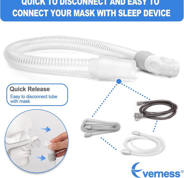 3 Packs Replacement Short Hose for N20, Reduce Air Leaks & Noisy Sound, Included 3 PCS of Short Tubes, Quick-Release Elbows and Swivels in One