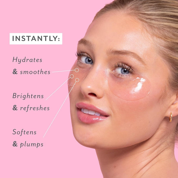 Patchology Serve Chilled RosÃ© Hydrating under Eye Patches â Hyaluronic Acid & Antioxidant-Infused Eye Masks to Reduce Dark Circles, Puffiness &