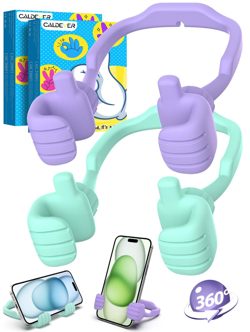 Easter Basket Stuffers for Teens Girls Kids Gifts Cell Phone Stand: UPGRADE Adjustable Thumbs Up Lazy Phone Holder for Desk Fun Gadgets Teenager