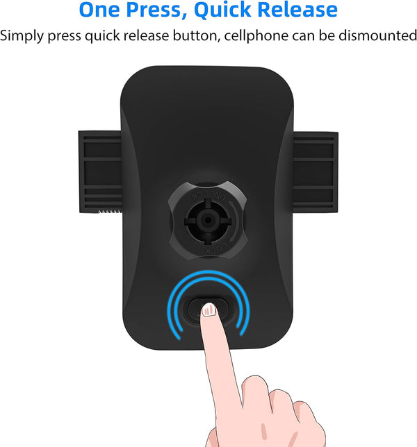 Amazon Basics Universal Portable Smartphone Holder for Car, Air Vent Mount, 360° Rotation, Easy to Install, One-Handed Release, Adjustable and