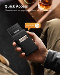YESIIW Ultra-Slim Wallet for Men - Pop up Card Holder Mens Wallet with RFID Protection Minimalist Metal Wallets Billeteras De Hombres Gifts for