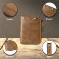2023 New Multi-Functional RFID Blocking Waterproof Durable PU Leather Wallet, Large Capacity Zipper Wallets for Men Holds 1-14 Cards, Soft Slim