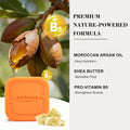 Argan Oil Bar Shampoo and Conditioner Set for Strengthening, Cleansing & Moisturizing Dry & Curly Hair,Travel Size, Zero Waste, 2pc Set