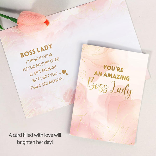 Boss Lady Gifts for Women, Best Boss Gift with Grocery Canvas Tote Bag, Funny Boss Christmas Box for Women, Cool Basket for Bosses Female, Office