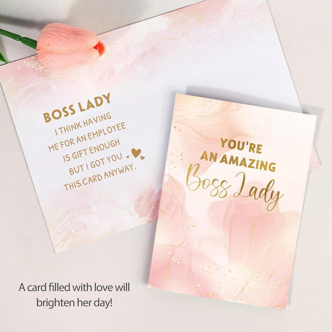 Boss Lady Gifts for Women, Best Boss Gift with Grocery Canvas Tote Bag, Funny Boss Christmas Box for Women, Cool Basket 