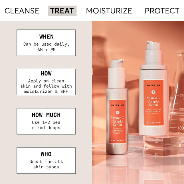 Naturium Vitamin C Complex Face Serum, Anti-Aging Facial Treatment with Hyaluron