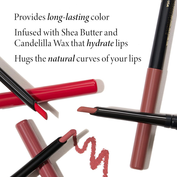 LAURA GELLER NEW YORK Modern Classic Lip Liner, Luxurious Creamy Long Lasting Lip Liner, Prevents Feathering and Fading, Major Mauve
