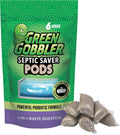 Green Gobbler Septic Tank Enzyme Treatment Packets, 6 Month Supply - Powerful & Natural Bacteria to Prevent Costly Septic Issues, Back-Ups 6 Pods
