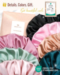 BONNET QUEEN Double Layer Silk Bonnet for Sleeping for Women Satin Lined Bonnet Night Cap for Curly Hair with Tie Band, Single Layer, Aqua Blue