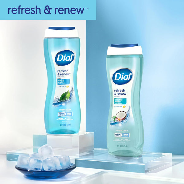 Dial Body Wash, Refresh & Renew Spring Water, 32 fl oz Spring Water 32 Fl Oz (Pack of 1)