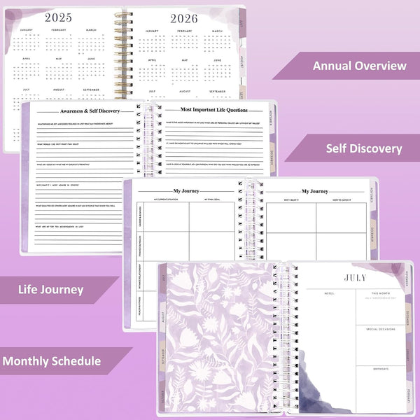 Planner 2025-2026, 18 Months Large Academic Daily Weekly Monthly Planner Organizer, July. 2025 - Dec. 2026, 8.5x9.8" Agenda with Page Tabs,
