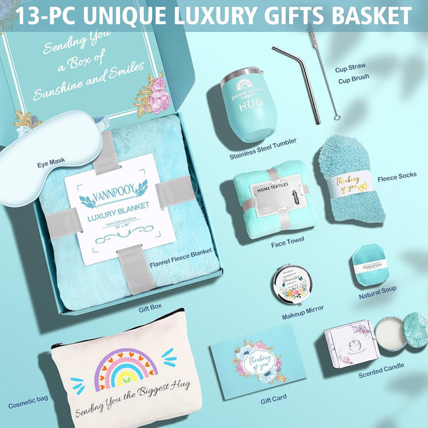 Get Well Gifts for Women, Thinking of You Gift Basket, Unique Self Care Package Relaxing Spa Gift Set, Birthday Gifts Box for Woman, Mothers Day