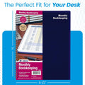 Adams Monthly Bookkeeping Record Book - 8.5" x 11" Spiral Bound 4 Column Ledger 128 Pages - Undated Accounting Ledger Book for Small Business,
