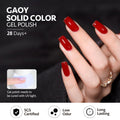 GAOY Burgundy Red Gel Nail Polish Set, Dark Cherry Wine Red Colors | Pigmented, Opaque, Long Lasting, Easy to Apply, Christmas Holiday, Salon