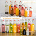 FastRack Swing Top Glass Bottles |8.5 oz – Pack of 8 | Clear, Flip Top Glass Bottles for Home Brewing, Carbonated Drinks, Kombucha, Fermentation,