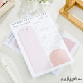 Daily Planner To Do List Notepad 60 Undated Pages,Coral,Twin-ring Spiral Bindling 6x9 Inch Desktop Daily Planning Notepad with Protective