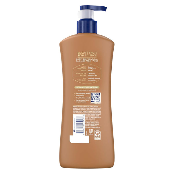 Vaseline Intensive Care Body Lotion Cocoa Radiant for Dry Skin Lotion Made with Ultra-Hydrating Lipids and Pure Cocoa Butter for a Long-Lasting,
