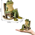Miniature Frog Garden Statue Mom Gifts Home Decorations Fairy Garden Accessories Outdoor Lights Solar Garden Frog Decor Art Housewarming Gift for