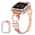 Bling Bracelet Band with Protector Case Compatible with Apple Watch Bands for Women iWatch Series 11 10 46mm 42mm,Series 9 8 7 41mm 45mm,Series 6