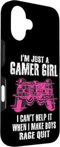 Iphone 16 Funny Gamer Girl Video Games Gaming Quote Teen Girls Women Case