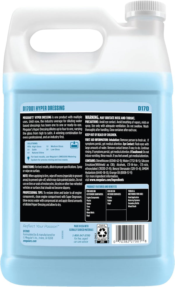 Meguiar'S D17001 Hyper Dressing - 1 Gallon ÃÂ¢ÃÂÃÂ Give Your CarÃÂ¢ÃÂÃÂS Trim Pieces the Best Shine & Gloss