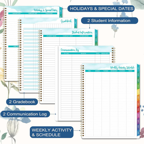 Teacher Planner 2026-2027 - Teacher Lesson Planner 2026-2027, 8.5”x11”, July 2026 - June 2027, Teacher Planner Academic Year, Colorful Monthly