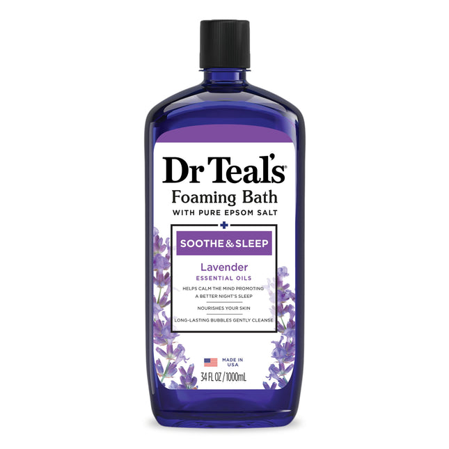 Dr Teal'S Foaming Bath with Pure Epsom Salt, Soothe & Sleep with Lavender, 34 Fl