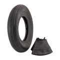 Marathon 4.80/4.00-8" Ribbed Tread Replacement Pneumatic (Air-Filled) Tire and Inner Tube Set, Fits 8-Inch Wheel/Rim, Wheelbarrow/Garden Cart/Lawn