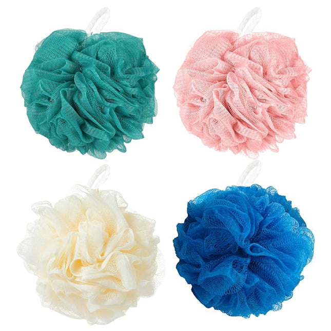 Loofah Sponge Shower Loofahs Bath Sponges Mesh Balls for Women Men Bathing Acces