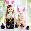 FUNNYB&G Rainbow Scratch Paper Art for Kids - 60 Pcs Magic Rainbow Scratch Paper off Set Scratch Easter Crafts Arts Supplies Kits Pads Sheets for