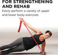 THERABAND CLX Resistance Band with Loops, 5-Foot Band Level 2 / Medium - Red Consecutive Loop