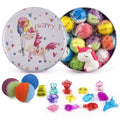 Bath Bombs for Kids, 12pcs Bath Bombs with Surprise Crystal Toys Inside, Handmade Natural and Organic Bubble Bath Fizzies, Birthday Easter Gift
