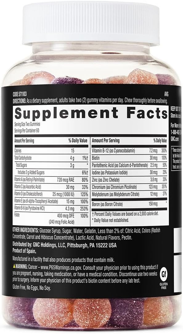 GNC Mega Men Gummy Multivitamin | Energy, Metabolism, & Immune Support | Mixed B