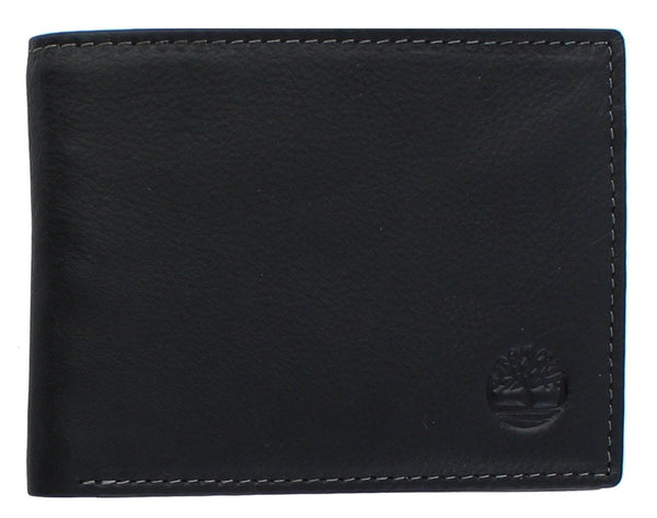 Timberland Men's Wellington Leather Rfid Bifold Commuter Security Wallet One Size Black