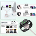 4 in 2 Travel Multi Charging Cable for Apple Watch Charger (6FT/1.8M), Universal Chargers for All Devices Travel Essentials Compatible with Apple