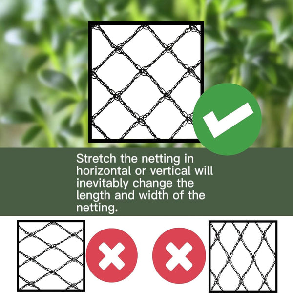 Bird Netting 25x25 Ft, 1/2 in Mesh Heavy Duty Garden Netting | Extra Strong Woven Mesh Netting Pest Barrier for Plants, Fruit Trees, Vegetables,