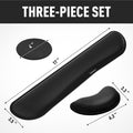 Gimars Upgrade Enlarge Silky and Superfine Fabric Gel Memory Foam Keyboard Wrist Rest Set, Ergonomic Keyboard Mouse Wrist Support for Typing Pain