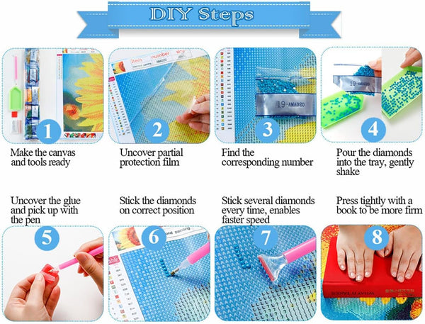 Eiazuiks Diamond Painting Kits for Adults, Landscape 5D DIY Diamond Art Kits Full Drill Diamond Dots for Gift Wall Decor and Relaxation Gem Arts
